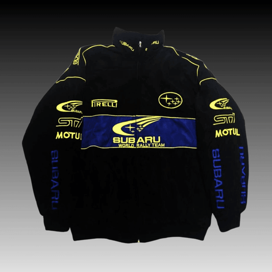 Vintage Subaru Rally Champion STI Racing Bomber Jacket 